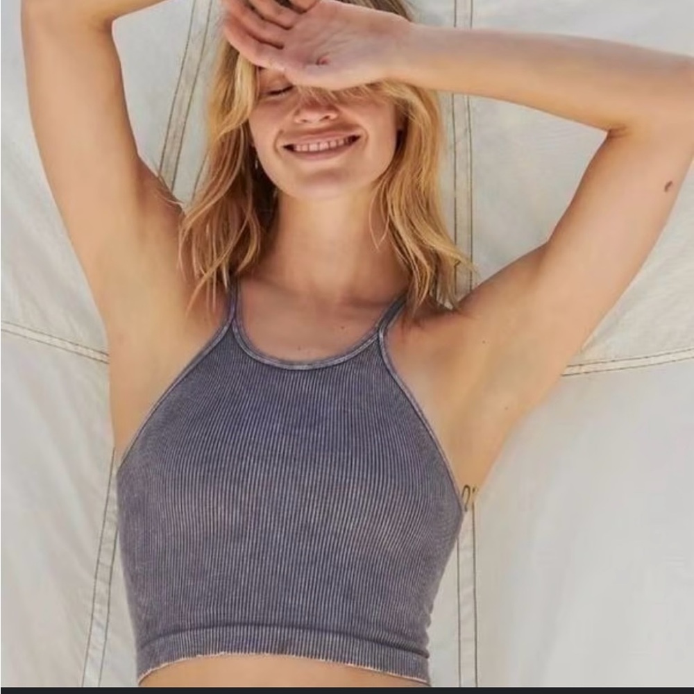 Good Condition FP Movement by Free People Gray Crop top